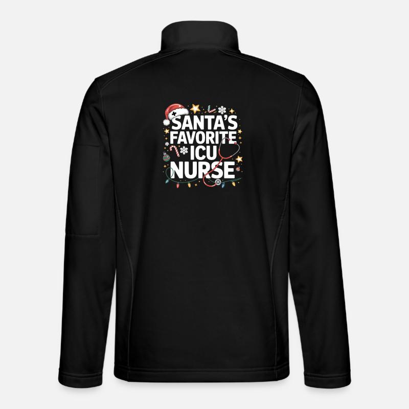 Santa ICU Nursing Heroine - Unisex Softshell Jacket - black