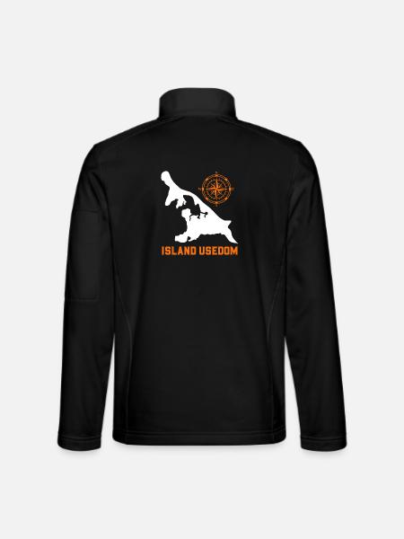 Île USEDOM MER BALTIQUE Vacances Phare Drôle - Veste en tissu softshell Unisexe - noir - Dos