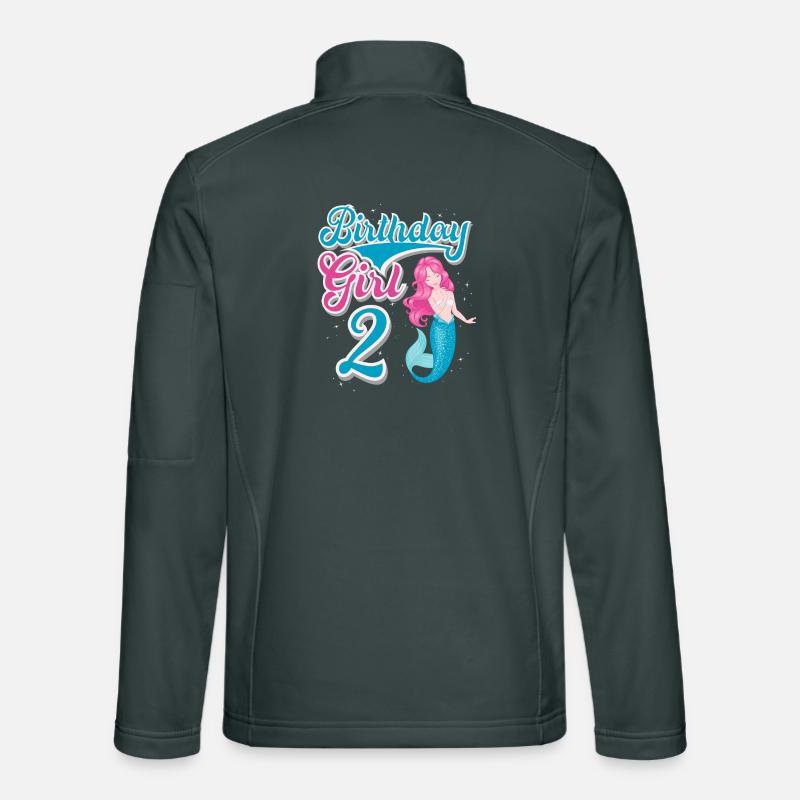 Sirène d’anniversaire de 2e anniversaire Veste en tissu softshell Unisexe