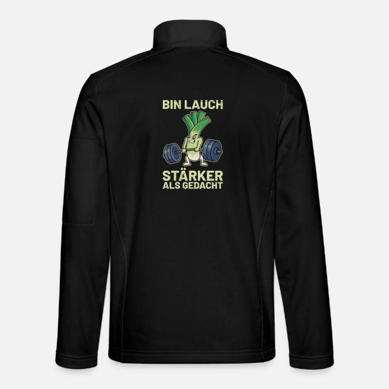 Weightlifter BIN LEEK STRONGER THAN EXPECTED Funny Unisex Softshell Jacket