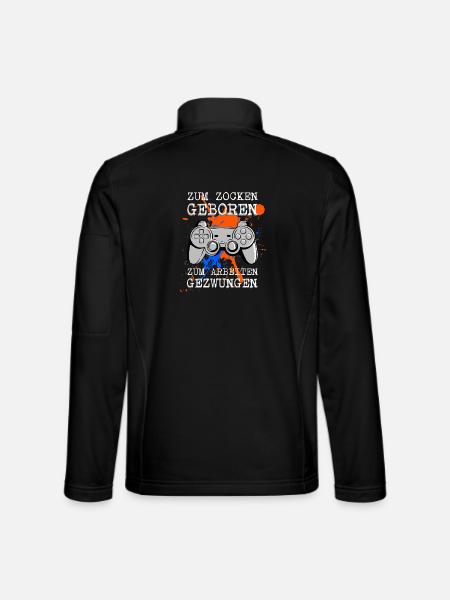 Born to gamble Forced to work - Unisex Softshell Jacket - black - Back