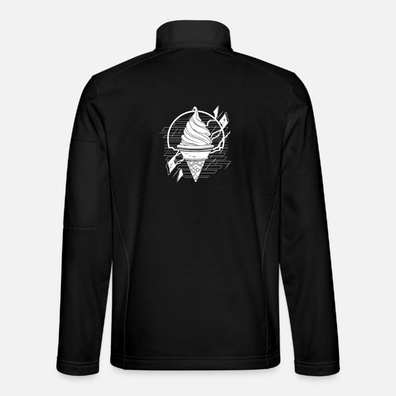 Softeis Zeichnung - Unisex Softshelljacke - Schwarz