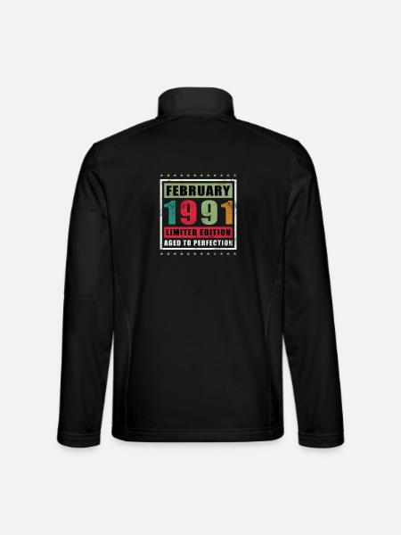 Février 1991 Jubilé Février 1991 Février - Veste en tissu softshell Unisexe - noir