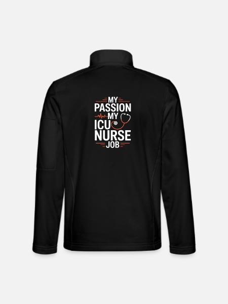Infirmière en réanimation Ma passion Ma Infirmière en soins intensifs - Veste en tissu softshell Unisexe - noir - Dos