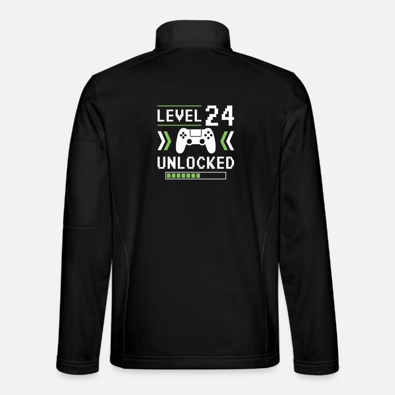 24e anniversaire Niveau 24 débloqué - Veste en tissu softshell Unisexe - noir