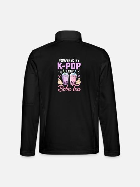 Powered By K Pop And Boba Tea - Unisex Softshelljacke - Schwarz - Hinten