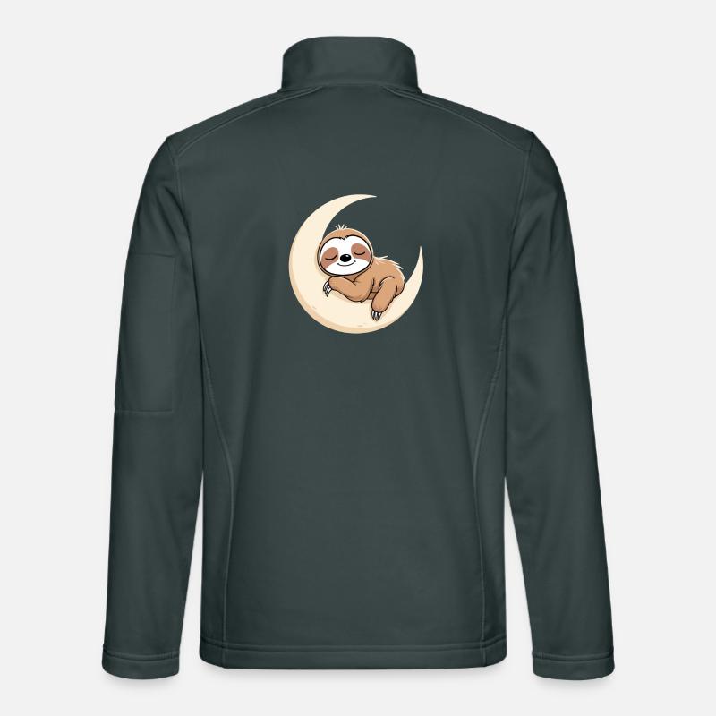 Moon Sleep Sloth Unisex Softshell Jacket