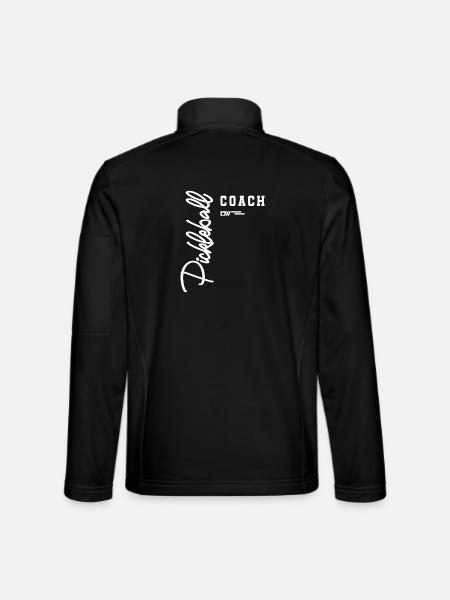 Terrain classique Pickleball Coach pour instructeurs - Veste en tissu softshell Unisexe - noir