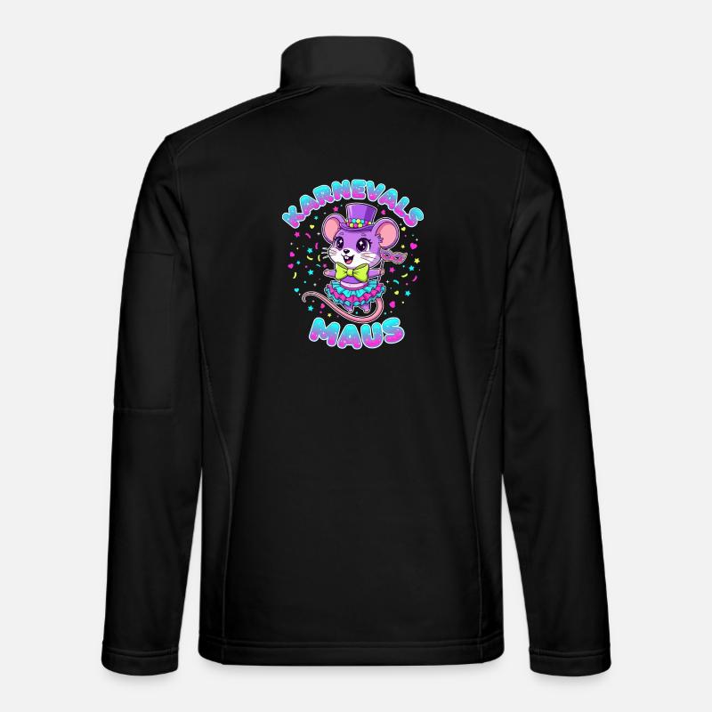 Karnevalsmaus Süß Fasching Kostüm Geschenk Kinder - Unisex Softshelljacke - Schwarz