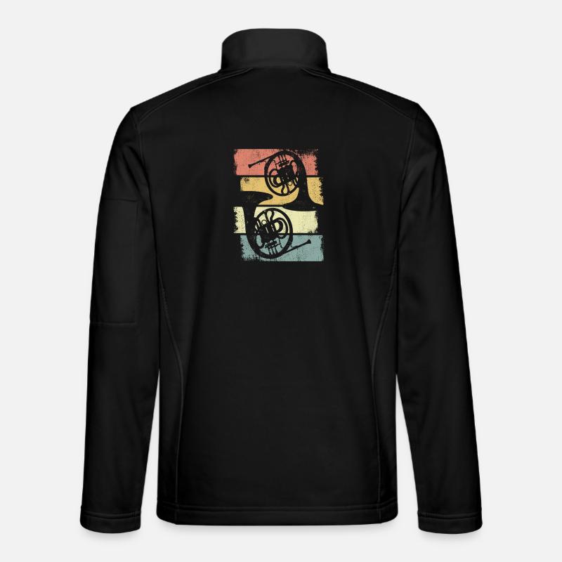 French Horns Drawing Unisex Softshell Jacket