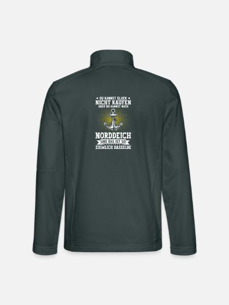 MER DU NORD TU NE PEUX PAS ACHETER LE BONHEUR MAIS APRÈS - Veste en tissu softshell Unisexe - gris foncé - Dos