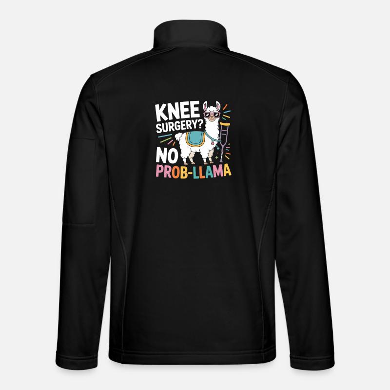 Knee Surgery? No Prob Lama - Unisex Softshell Jacket - black