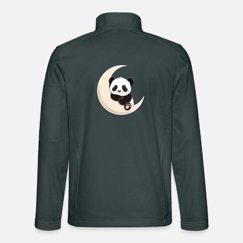 Panda Moon Cuddles Unisex Softshell Jacket