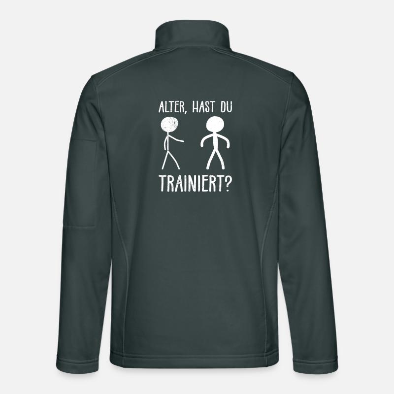 Strichmännchen ALTER HAST DU TRAINIERT LUSTIG Unisex Softshelljacke