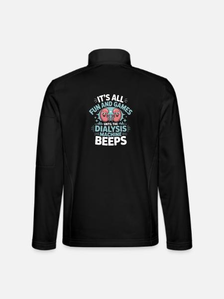 Fun and games up to the dialysis beep - Unisex Softshell Jacket - black - Back
