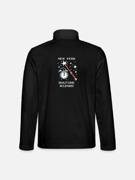 Magicien de routine | Vie quotidienne du travail social - Veste en tissu softshell Unisexe - noir - Dos