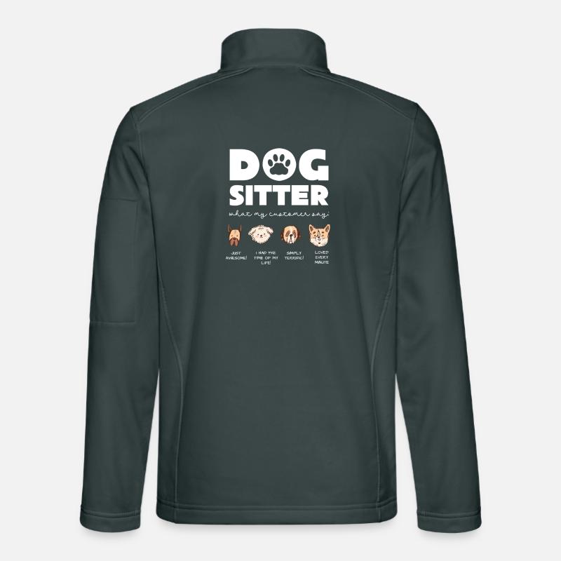 Humour de gardienne de chien : dessin de chiens mignons Veste en tissu softshell Unisexe