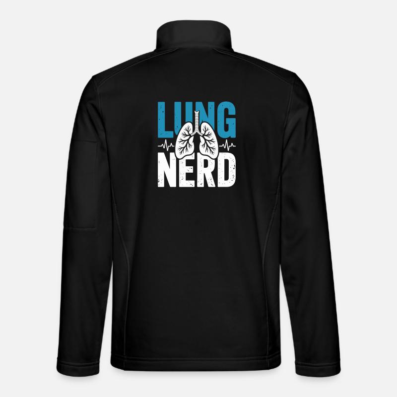 Graphisme de nerds pulmonaires - Veste en tissu softshell Unisexe - noir