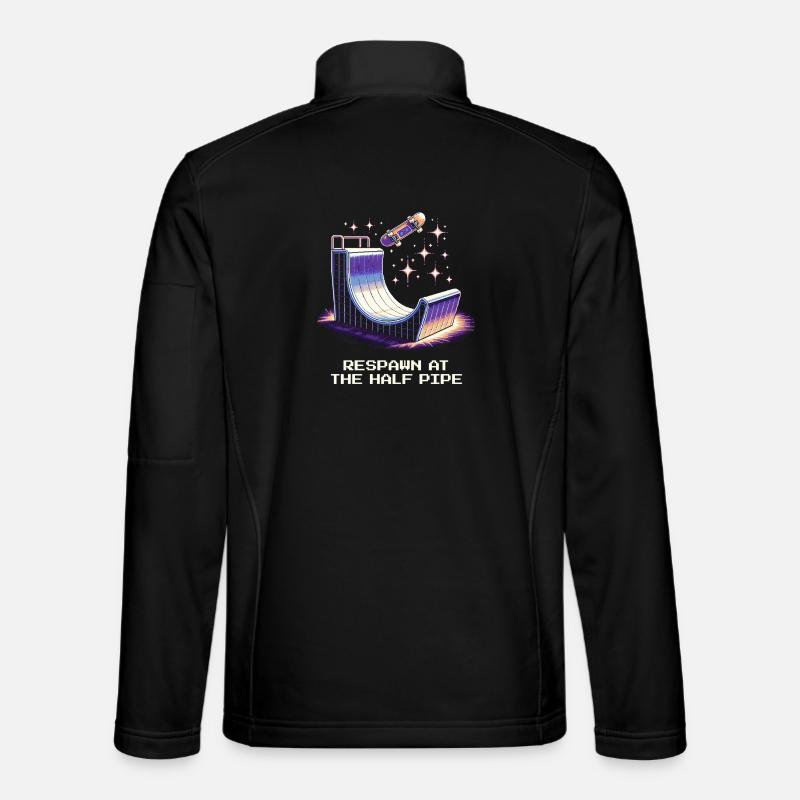Réapparition au Halfpipe | Skateboard - Veste en tissu softshell Unisexe - noir