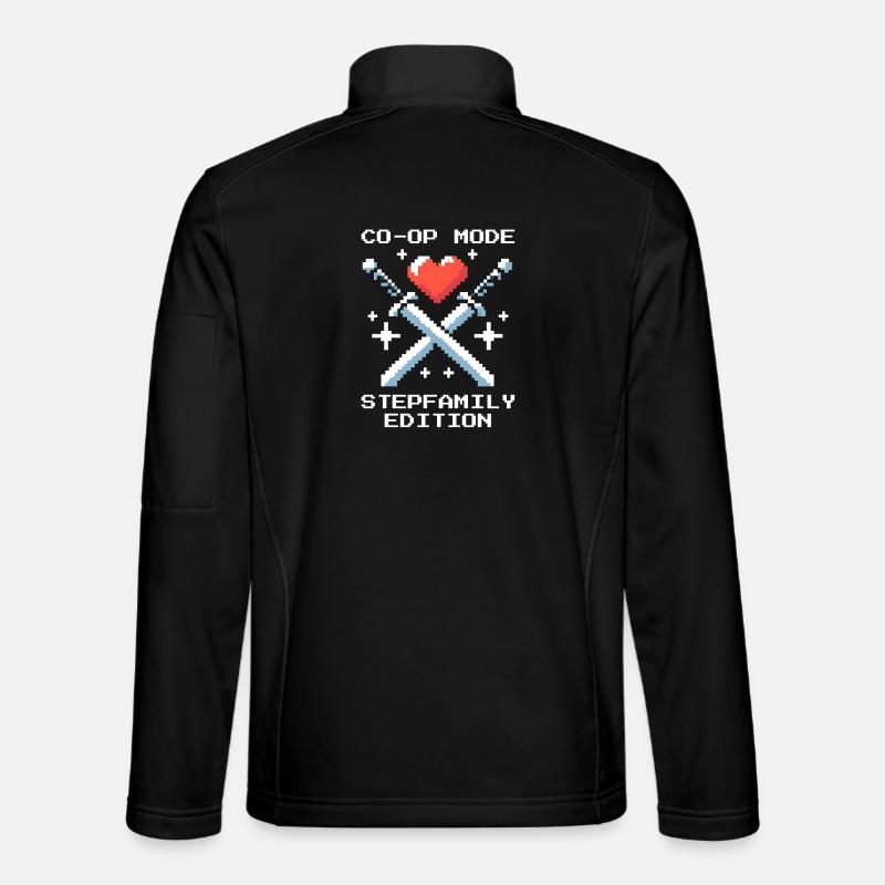 Co-Op-Modus: Stieffamilie-Edition | Patchwork - Unisex Softshelljacke - Schwarz