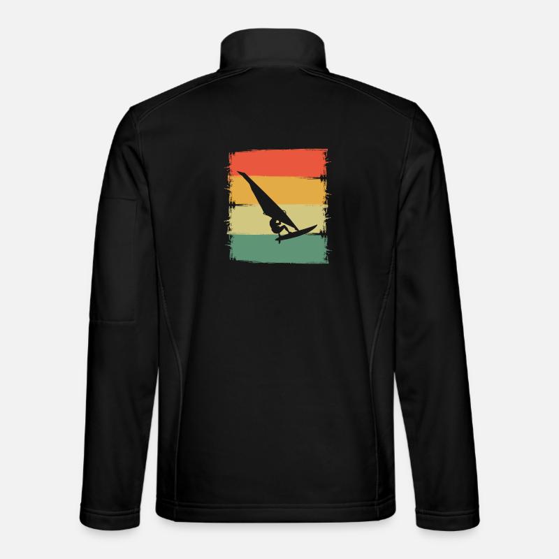 Silhouette de planchiste à voile Veste en tissu softshell Unisexe