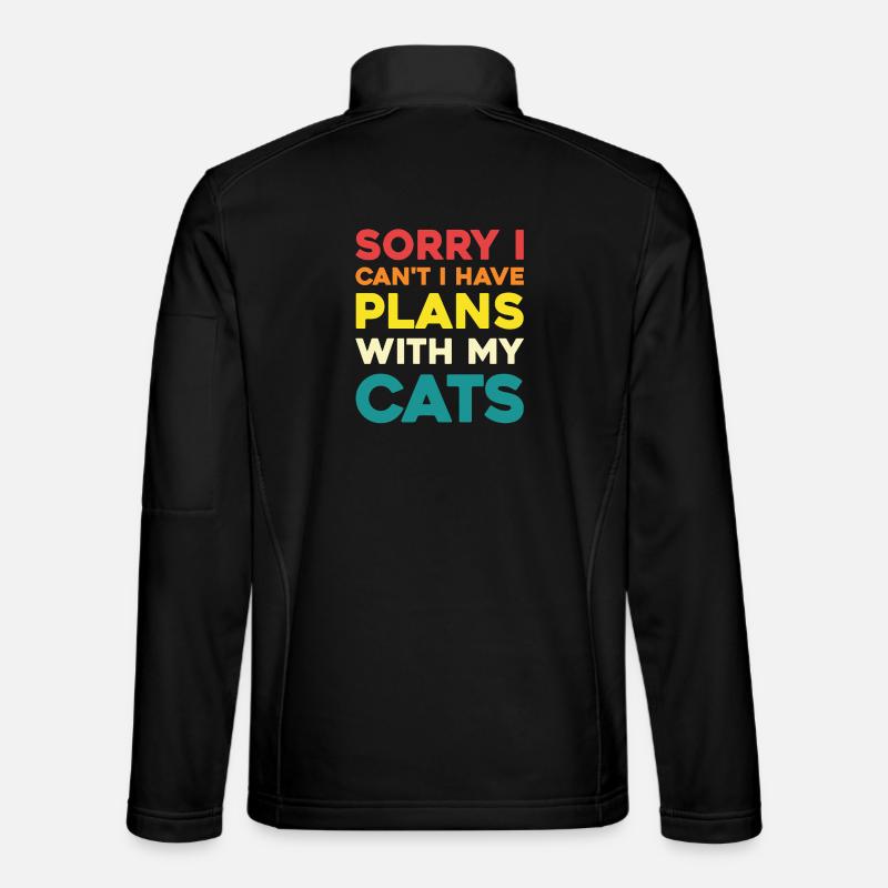 No plans without cats - Unisex Softshell Jacket - black