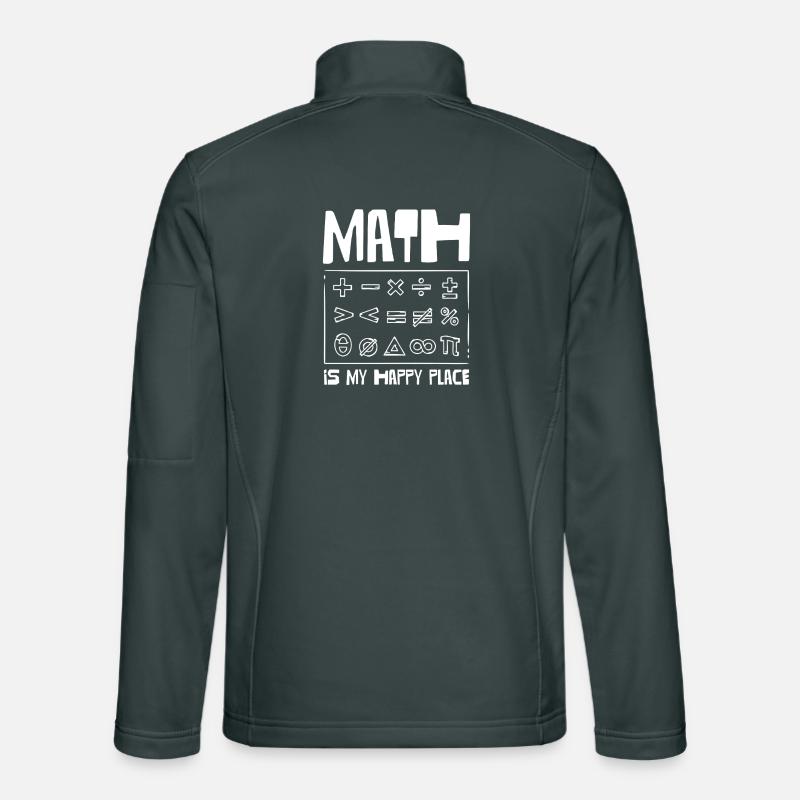 Les maths sont mon endroit heureux Veste en tissu softshell Unisexe