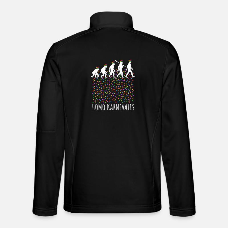 Homo Karnevalis | Evolution der Narren, Fastnacht - Unisex Softshelljacke - Schwarz