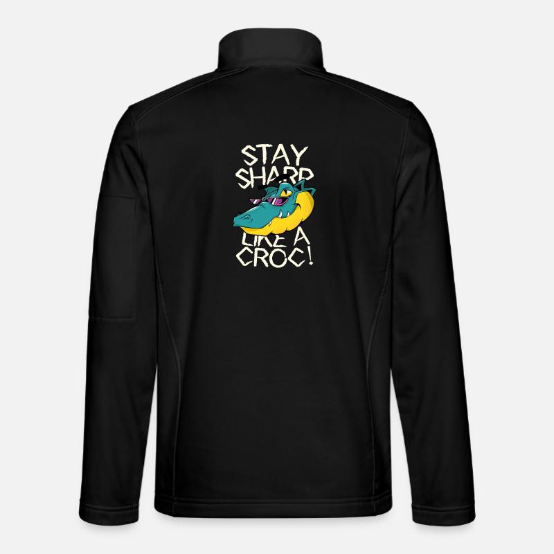 Stay sharp - Crocodile with style - Unisex Softshell Jacket - black