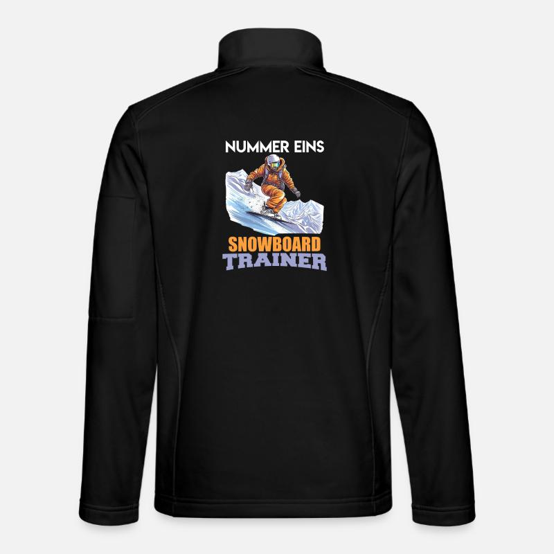 Snowboarder NUMMER EINS SNOWBOARD TRAINER Lustig - Unisex Softshelljacke - Schwarz