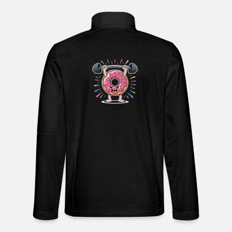 Donut strength training with sprinkles - Unisex Softshell Jacket - black