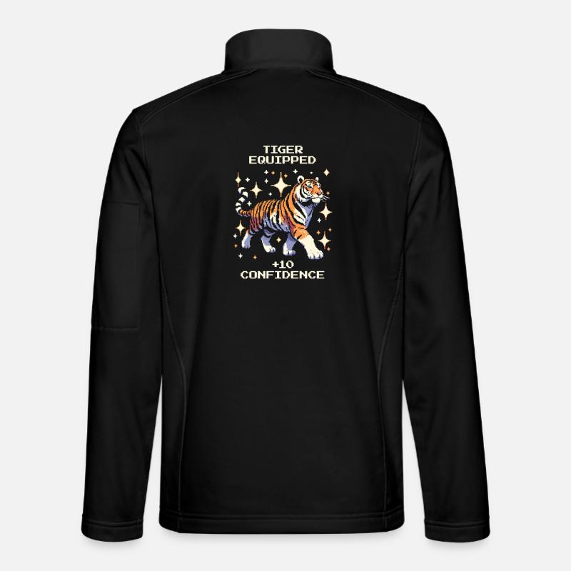 Tiger-Loadout: +10 Selbstvertrauen | Tiger - Unisex Softshelljacke - Schwarz