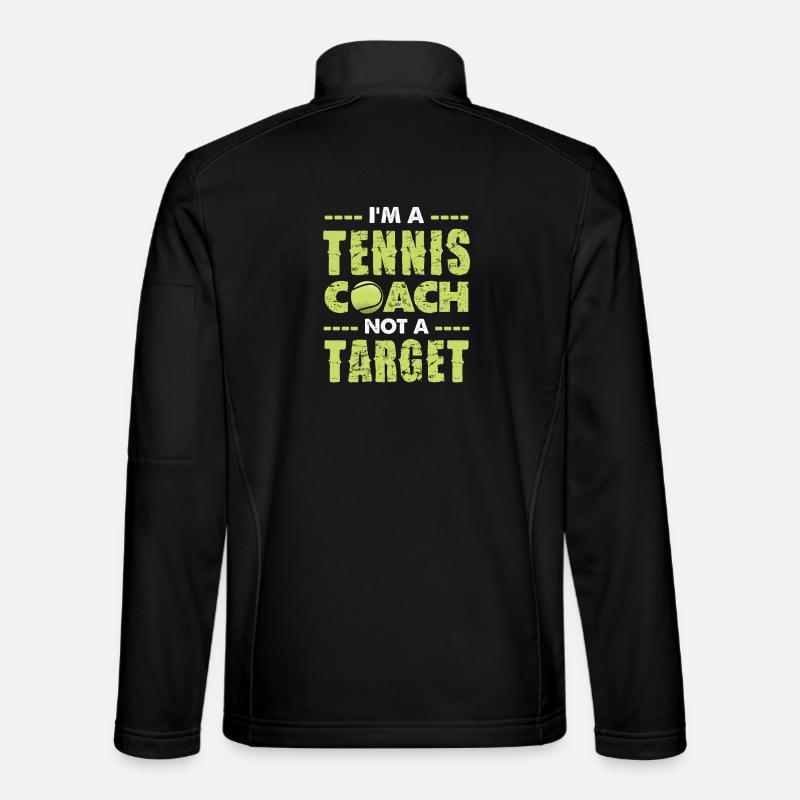 Ich bin Tenniscoach kein Ziel - Unisex Softshelljacke - Schwarz