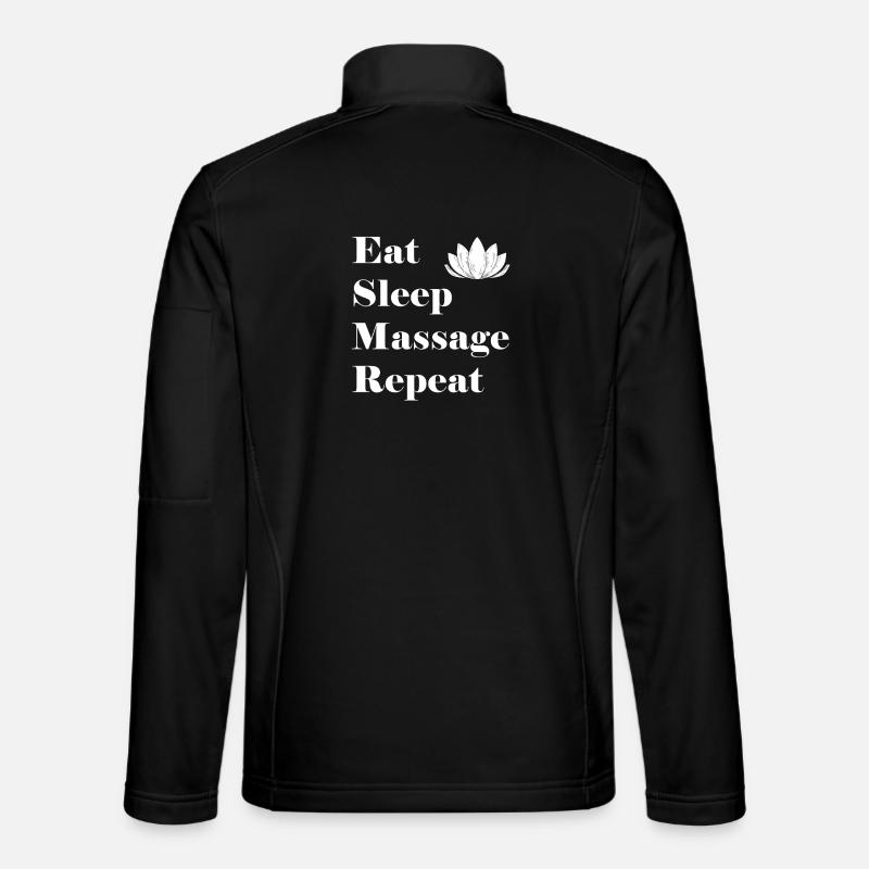 Mangia, sonno, massaggi, ripeti - Giacca softshell unisex - nero