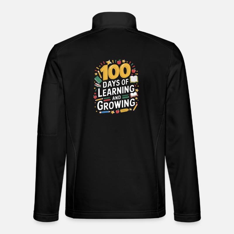 100 jours d’apprentissage et de croissance - Veste en tissu softshell Unisexe - noir