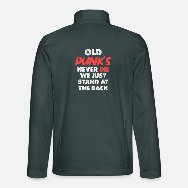 Œuvres d’art Old Punks Never Die Veste en tissu softshell Unisexe