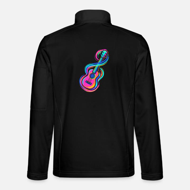 Gitarre - Unisex Softshelljacke - Schwarz