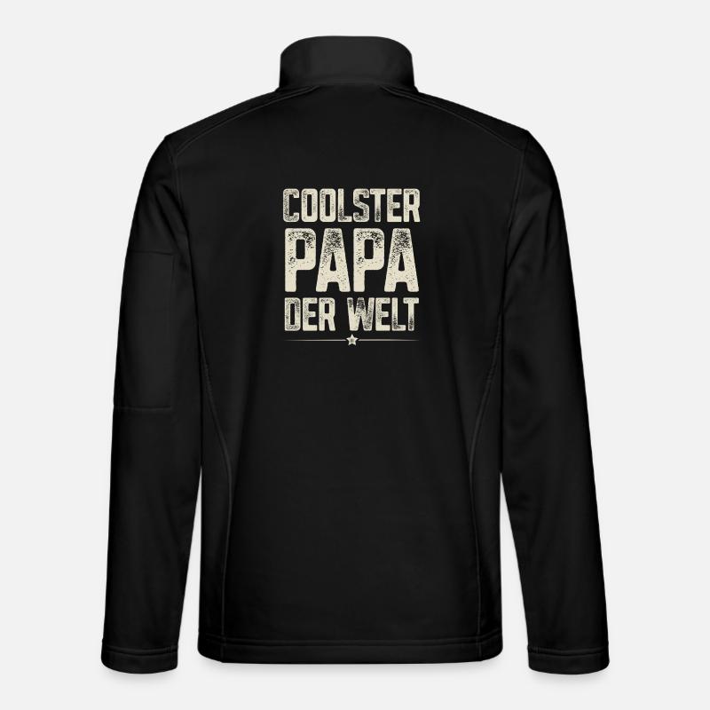 Coolster Papa Der Welt - Unisex Softshelljacke - Schwarz
