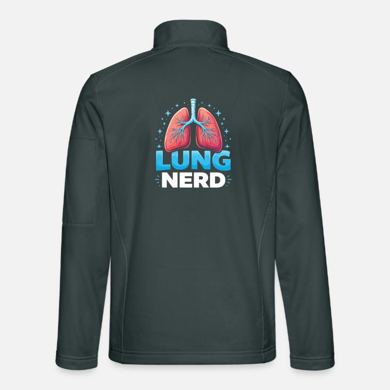 Lung Nerd : Illustration colorée de Lung Veste en tissu softshell Unisexe