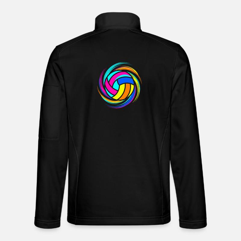 Colorful volleyball Unisex Softshell Jacket