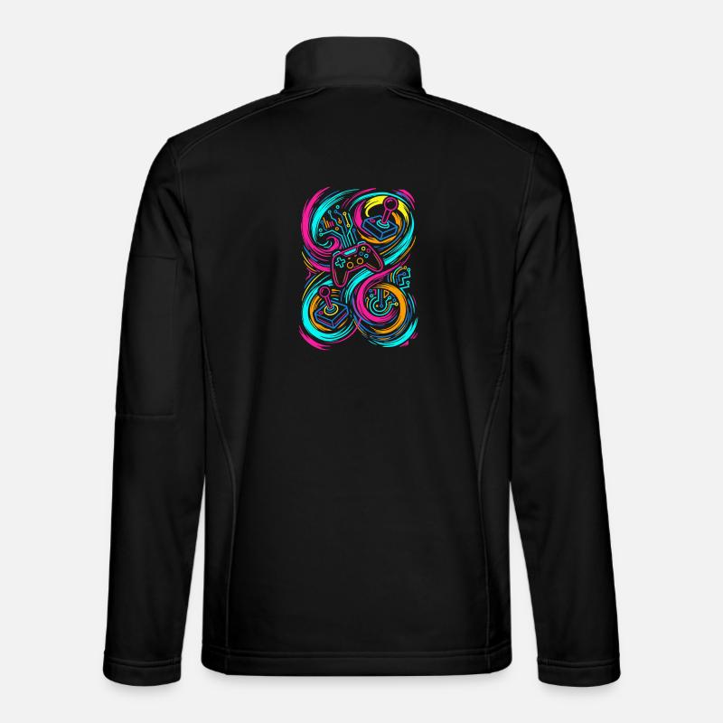 Spillkontroller - Unisex softshell-jakke - svart