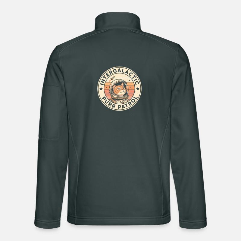 Patrouille Intergalactique du Ronronnement | Space Cat Veste en tissu softshell Unisexe