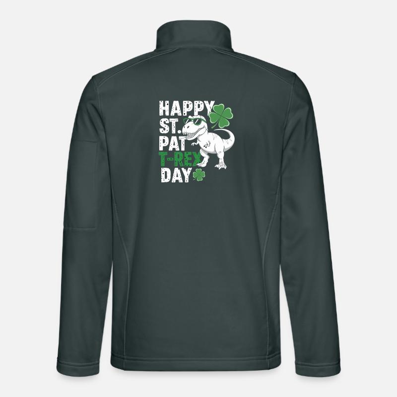 T-Rex for St. Patrick's Day Unisex Softshell Jacket