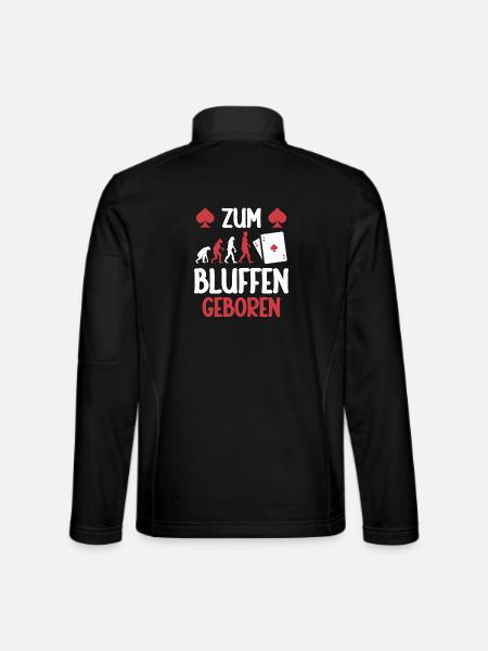 Né pour bluffer - Veste en tissu softshell Unisexe - noir - Dos