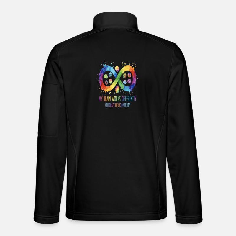 My Brain Works Differently Neurodiversity Unisex Softshell Jacket
