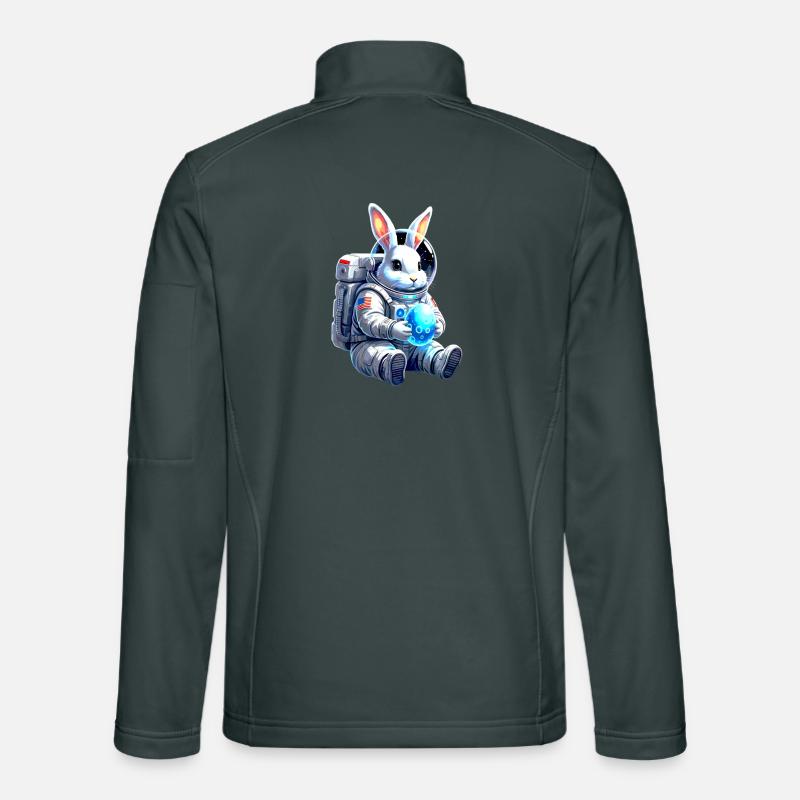 Astronaut Easter Bunny Space Egg Unisex Softshell Jacket