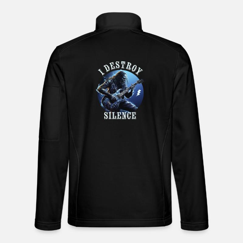 Je détruis le silence - Veste en tissu softshell Unisexe - noir