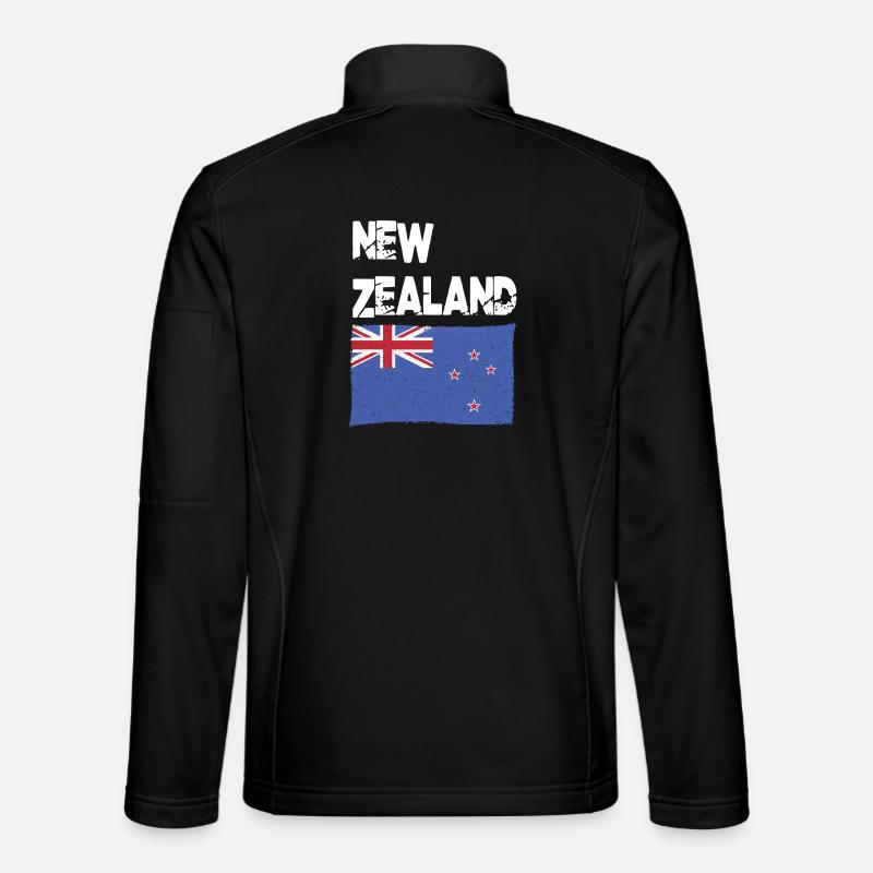 Neuseeländische Neuseeländische Flagge Neuseelands - Unisex Softshelljacke - Schwarz