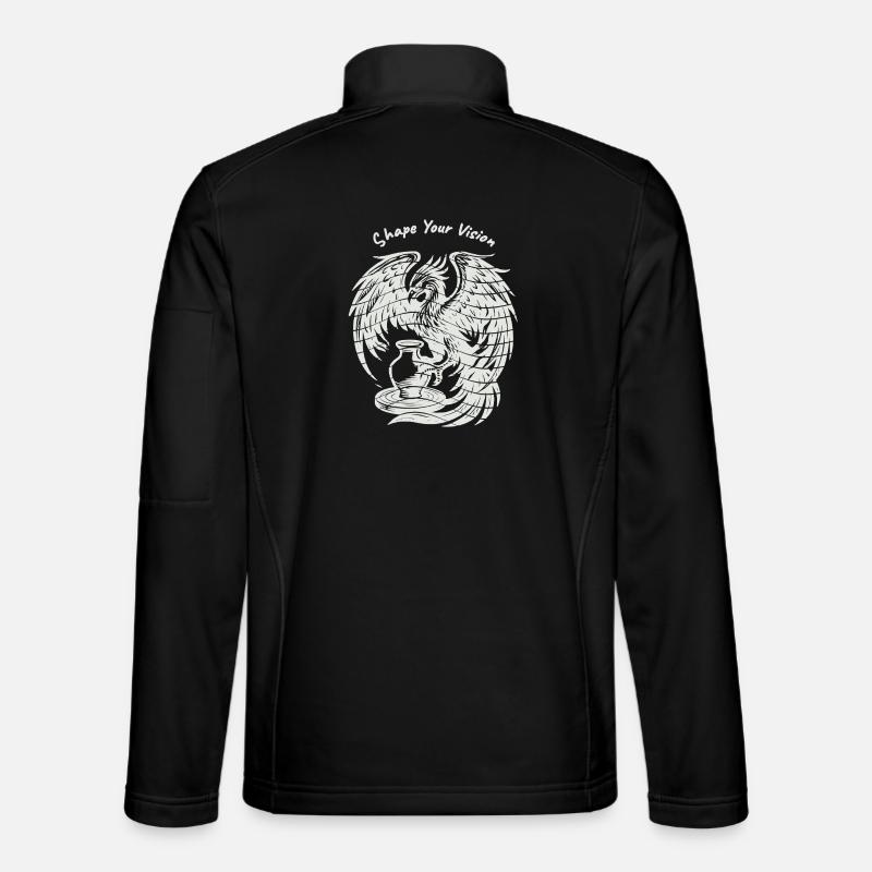 Phoenix Rising – Blanc Pur - Veste en tissu softshell Unisexe - noir