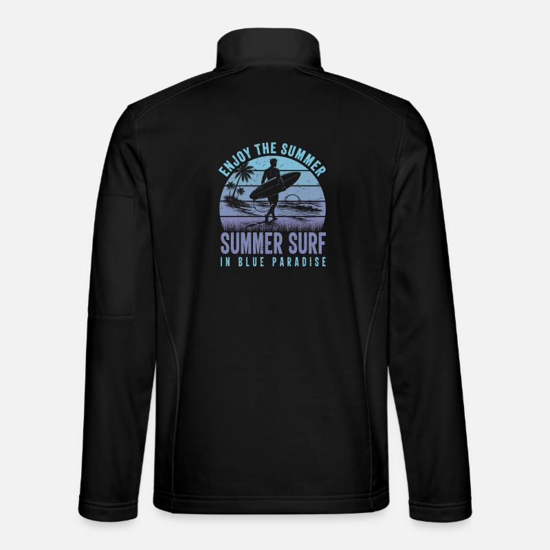 Profitez des vagues d’été dans Blue Paradise Veste en tissu softshell Unisexe